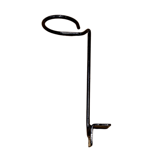 rain gauge holder for wood rails. low impact minimalist design 