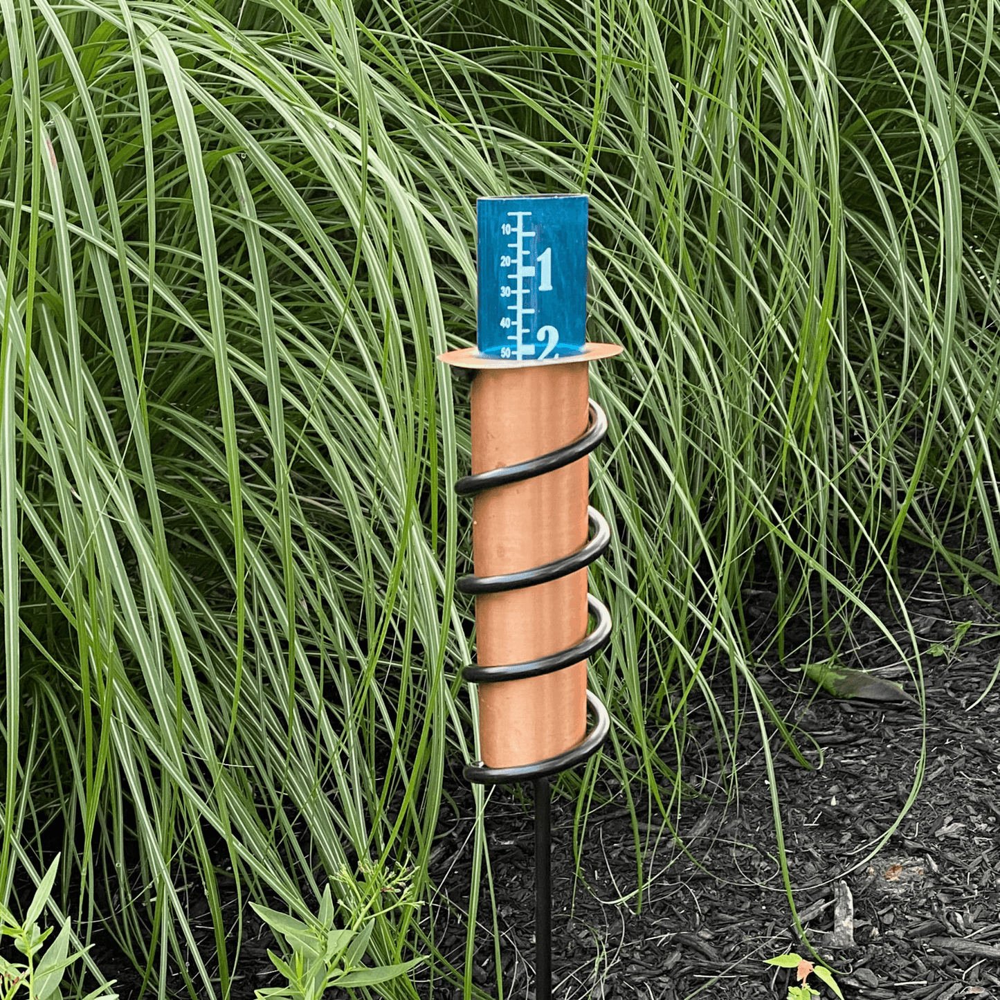 Copper Rain Gauge In Dune Grass
