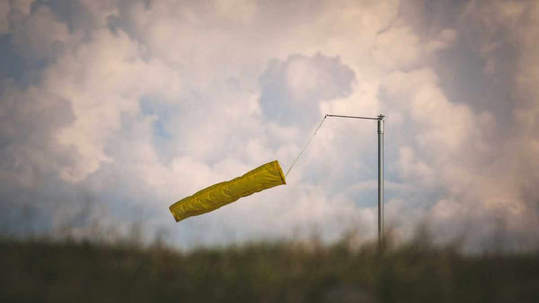 wind sock filling in breeze