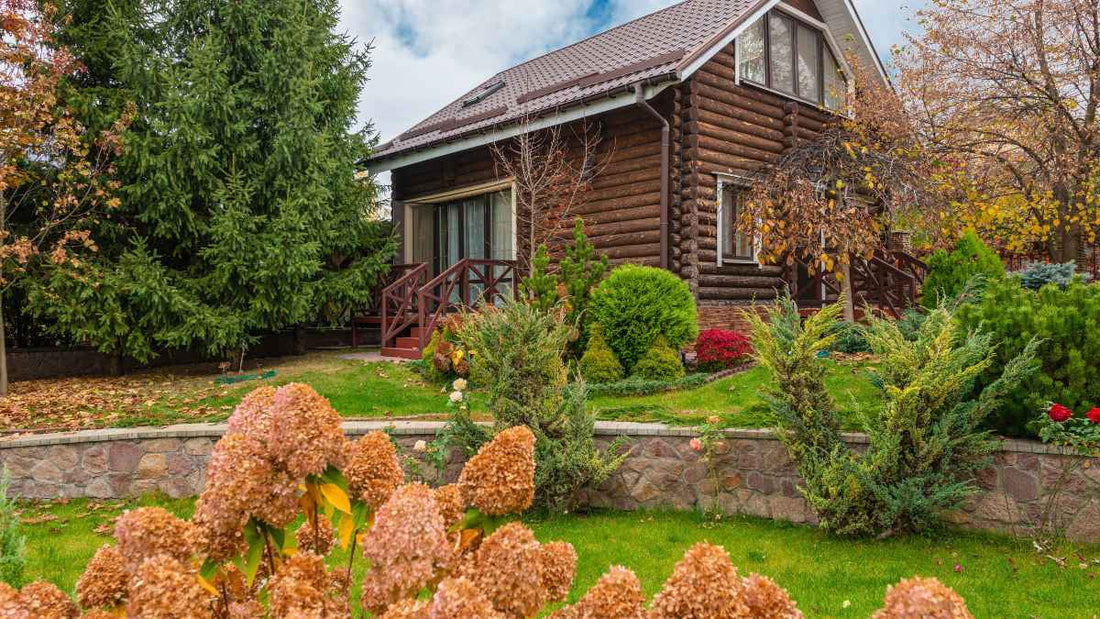 sloped yard with retaining wall