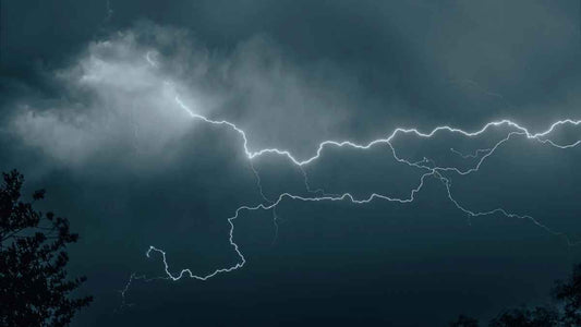 lightning across a dark sky