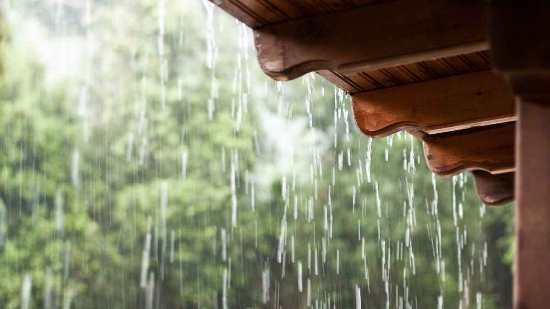 rain falling from roof