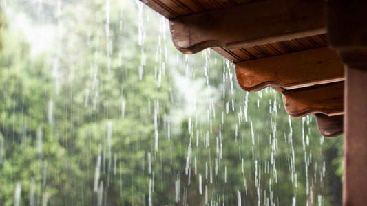 rain falling from roof