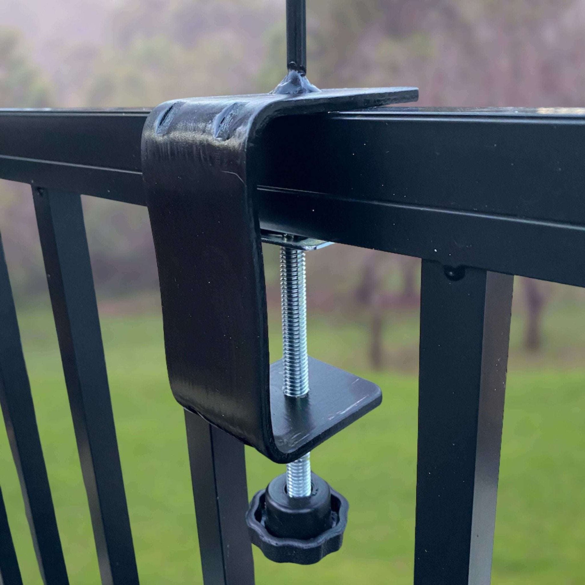 Deck Mount Rain Gauge Heavy Duty Steel Clamp Mount Only. - World's Coolest Rain Gauge Co.