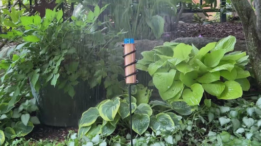 Solid Copper Rain Gauge – 24" Garden Stake – Winter Safe